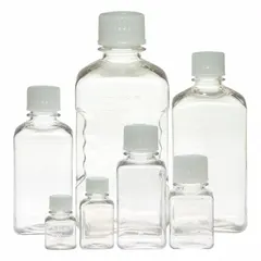 APPROVED VENDOR Media Bottle, 2 L, PETG, Colorless, Tamper-Evident HDPE Closure, Sterile, Graduated