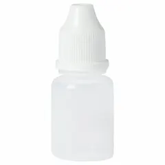 APPROVED VENDOR LDPE Dropper Bottle, 7 mL, Colorless, White Closure, No Label
