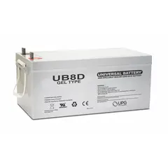 APPROVED VENDOR 40702 Gel Sealed Lead Acid Battery, 12V DC, 220 Ah, Deep Cycle, ABS Housing