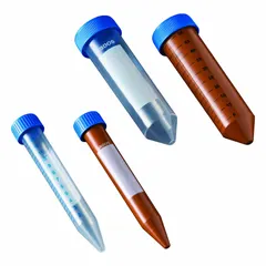Polypropylene Conical Centrifuge Tube, Amber, 16.5 mm, with Leak-Proof Screw Cap