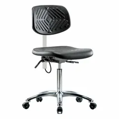 Polyurethane ESD & Cleanroom Chair, Armless, Height Range 20 1/4 in to 28 in