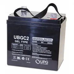 APPROVED VENDOR 6V 200Ah Deep Cycle Gel Sealed Lead Acid Battery, ABS Housing, Tab Terminal with 0.315 in Bolt Hole