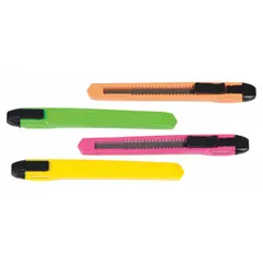 9mm Blade Snap-Off Knife, 5-1/2 in Overall Length, Plain, 13 Segments, 0 Blades Stored (MPN 42036)