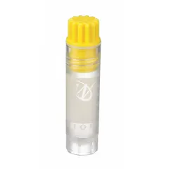 Cryogenic Vial, Polypropylene, 2 mL, Yellow, 12 mm Body Dia, Sterile