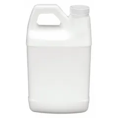 Rectangular Jug with Molded Side Handle, 32 fl oz, HDPE, White, Screw On Cap