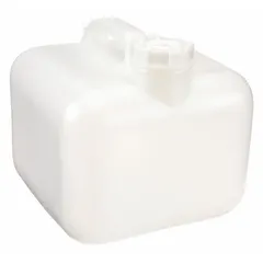 Rectangular Carboy, 2.5 gal, HDPE, White, 63 mm Screw Cap