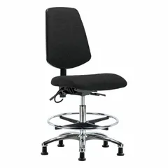 Approved Vendor ESD Task Chair, Fabric, Armless, 21 1/2" to 29" Height, 18 1/2" Seat Width, 17" Seat Depth