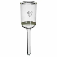 Buchner Funnel with Fritted Disc, Borosilicate Glass, 60 mL, 40 mm, 10 mm Stem, Colorless
