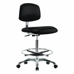 APPROVED VENDOR ESD/Cleanroom Task Chair, Vinyl, Armless, ISO 4