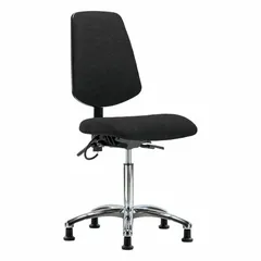 ESD Task Chair: Fabric, Armless, 21 1/2-29 in Height, 18 1/2 in Seat Width, 17 in Seat Depth