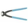 This forged steel clamping tool is designed for securing ear clamps on PEX tubing. It accommodates clamp sizes 3/8 in, 1/2 in, 5/8 in, 3/4 in, and 1 in. The tool has an overall length of 8 3/4 in and provides a clamping force of 530 lb. Typical applications include plumbing, radiant heating, and industrial piping systems.