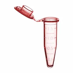 APPROVED VENDOR Microcentrifuge Tube, Polypropylene, 1.5 mL, Red, C2000-R