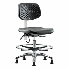 ESD Cleanroom Task Chair, Polyurethane, Armless, ISO 4, Aluminum Base