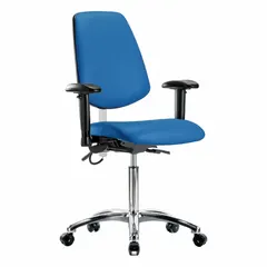 Vinyl ESD Task Chair with Arms, Height Range 21 1/2 in to 29 in