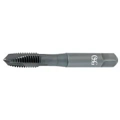 Spiral-point STI tap for cutting internal threads in multiple materials to accept screw thread inserts. Features M2x0.4 Metric thread, D2 / 2B-3B tolerance, 2 flutes, and plug chamfer. Suitable for general thread repair and reinforcement applications.