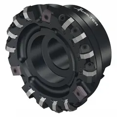 Indexable face mill with 100 mm diameter, B32 arbor bore, and 15 cutting edges. Uses indexable inserts for cost-effective machining. Suitable for roughing and semi-finishing operations on steel, stainless steel, and cast iron in general machining applications.