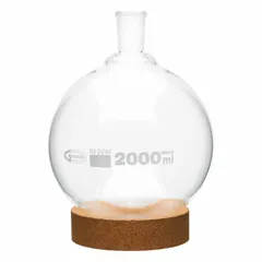 Boiling Flask, 2 L, Round, Colorless, 24/40 Stopper, USP Type I