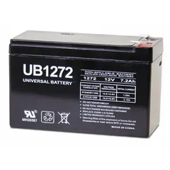 APPROVED VENDOR AGM Sealed Lead Acid Battery, 12V DC, 7.2 Ah, Deep Cycle, ABS Housing, 0.187 in Faston Terminal, MPN 40760