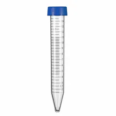 Polypropylene Centrifuge Tube, 15 mL, Colorless, Orange Closure