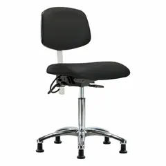 Vinyl ESD & Cleanroom Task Chair, Armless, ISO 5, ESD-Safe, Aluminum Base