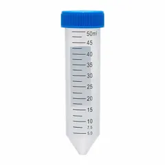 Polypropylene Centrifuge Tube, 50 mL, Conical Bottom, Natural, with Attached Screw Cap