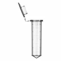 Microcentrifuge Tube, Polypropylene, 2 mL, Graduated, with Closure, Colorless