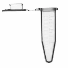 Microcentrifuge Tube, Polypropylene, 5 mL, Graduated, with Closure, Colorless