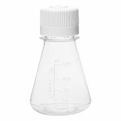 Plastic Erlenmeyer Flask, PETG, 125 mL, Sterile, Autoclavable