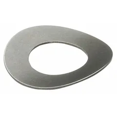 This curved disc spring is made from 301 stainless steel with an outer diameter of 0.22 in and inner diameter of 0.1 in. Supplied in a pack of 25, it provides precise axial load in confined spaces for applications such as electrical contacts, valve assemblies, and vibration damping.