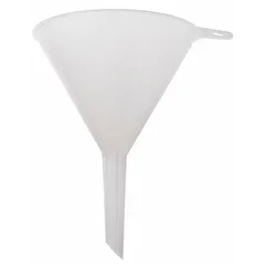 General Purpose Lab Funnel, Polypropylene, 8 L, 150 mm Diameter, 17 mm Stem, 92 mm Stem Length, White