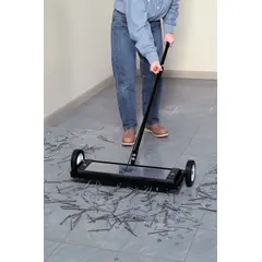 Push-Type Magnetic Sweeper, 24 in Magnet Lg, 1-3/4 in Magnet Ht, Lever Release, MFSM24RX