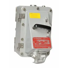 APPLETON ELECTRIC Hazardous Location Interlock with Circuit Breaker, 600V AC, 100 A, 4-Pole, 3-Wire, Class I, EBR1034FB90