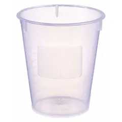 APPROVED VENDOR Low Form Plastic Beaker, 120 mL, Translucent White Polypropylene with Printed Graduations, BST120-PK/25