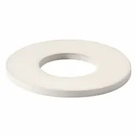 This sealing washer is a single-piece neoprene rubber component with a 10.5 mm inside diameter and 20 mm outside diameter, designed for M10 screw size. It is FDA approved and intended for use without a nut, providing a hygienic seal in washdown environments. The washer is not metal detectable and not X-ray detectable