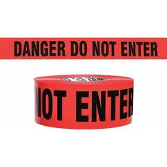 APPROVED VENDOR Danger Do Not Enter Barricade Tape, 3 in x 500 ft, Polyethylene, B354R10-200
