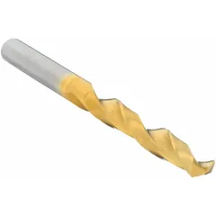 General Purpose Solid Carbide Jobber-Length Drill Bit, 5/64" Diameter, TiN-Coated, 118° 4-Facet Point