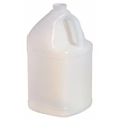 Approved Vendor 1 gal HDPE Square Jug with Screw Cap, Colorless, PLC-03648