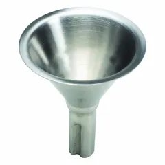 General Purpose Lab Funnel, Stainless Steel, 120 mm Diameter, 12 mm Stem, Silver