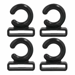 C-Hook for Plastic Chain Barrier, Black Polyethylene, MPN 97603-HOOK4