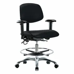 Vinyl ESD Task Chair with Arms and Foot Support