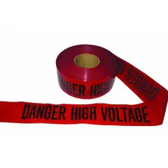 APPROVED VENDOR Danger High Voltage Barricade Tape, 3 in x 1000 ft, 4 MIL, Red LDPE