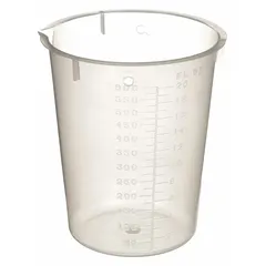 APPROVED VENDOR Low Form Plastic Beaker, 600 mL, Clear Polypropylene, Printed Graduations, Sterile (5329S)
