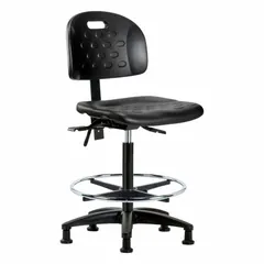 Polyurethane Lab Chair, Armless, 18 in Seat Width, 17 in Seat Depth, Height Range 24 1/4 in to 34 in