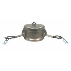 Type DC Stainless Steel Cam & Groove Dust Cap, 2 1/2 in Coupling Size, 316 Stainless Steel, Nitrile Gasket, 150 psi