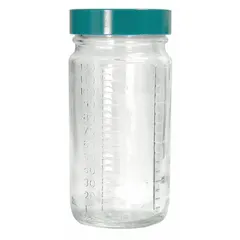 Clear Wide Mouth Round Glass Lab Bottle, 480 mL, 70-400, Colorless, Graduated, Pack of 48