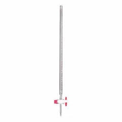 Class B Glass Buret, 25 mL, Borosilicate Glass, 0.1 mL Increments, ±0.06 mL Accuracy, 546 mm Length
