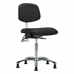 Vinyl ESD & Cleanroom Task Chair, Armless, ISO 5, Aluminum Base