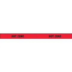 APPROVED VENDOR Barricade Tape, 3 in x 1000 ft, Red, Hot Zone Legend