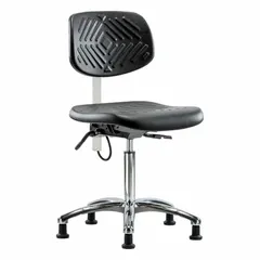 APPROVED VENDOR ESD Cleanroom Task Chair, Polyurethane, Armless, ISO 5