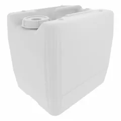 APPROVED VENDOR Rectangular Jerrican, 3 gal, HDPE, White, 70 mm Screw Cap